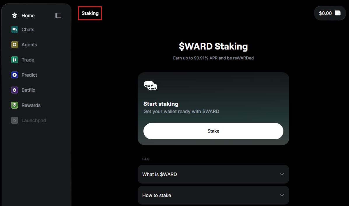 Start staking $WARD in Warden